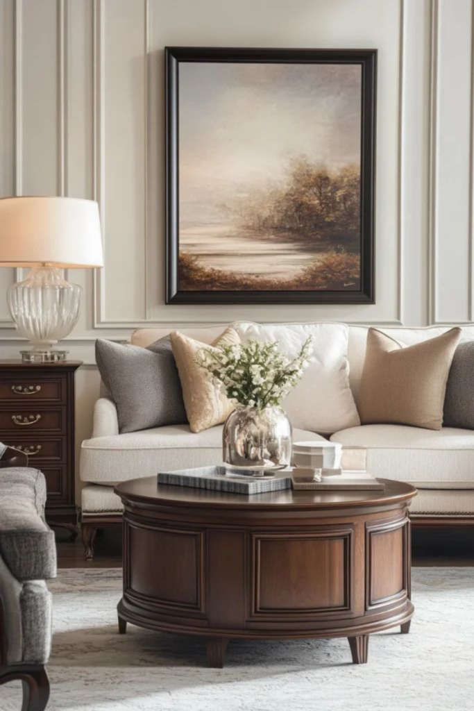 Vintage dining table and lighting creating a classic interior with modern pieces modern meets classic